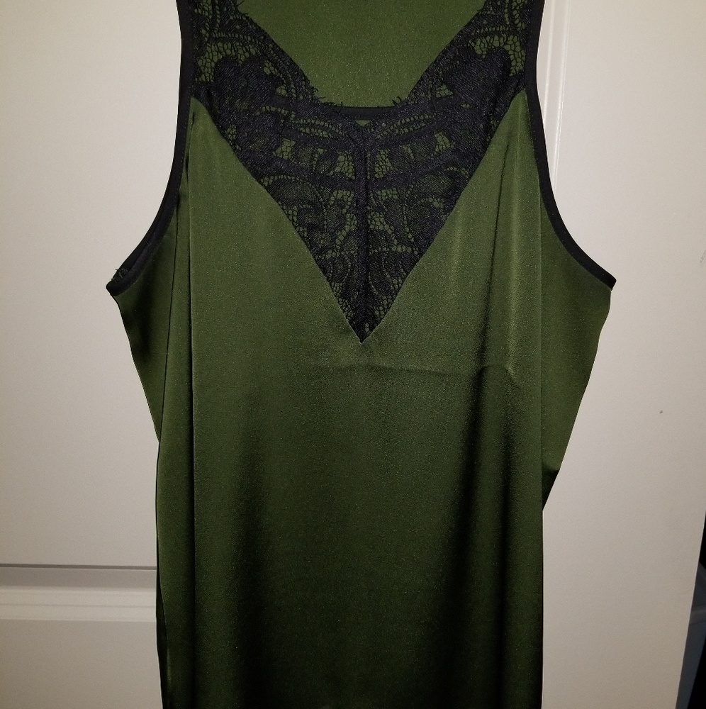 Express green lace top